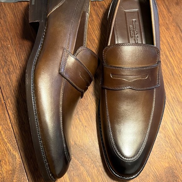 NEW! Ermenegildo Zegna Brown Penny Loafers US 7, EU 6 main image 6